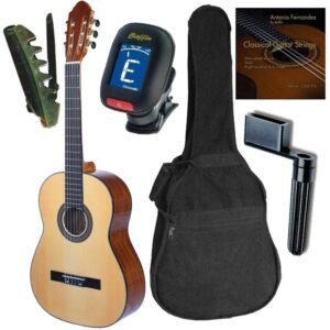 Pack de guitarra Clasica C320.202 Con Caja a color-Funda-Afinador-Cejilla-Tensor de cuerdas-Juego de Cuerdas de Repuesto