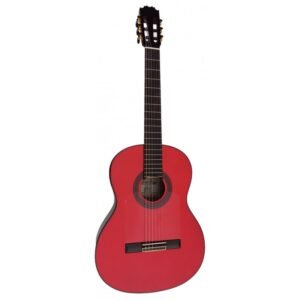 C320.590RS Roja Guitarra Flamenca Vicente Tatay - Fondo de Palosanto con Tapa Maciza de Abeto - Acabado Brillo Teñida de Rojo