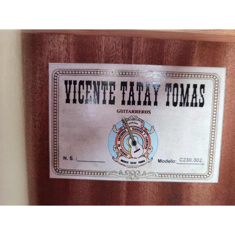 C320.302C Guitarra Clasica Vicente Tatay Tomas - Fondo de Sapeli con Tapa de Abeto - Acabado Brillo - Imagen 10